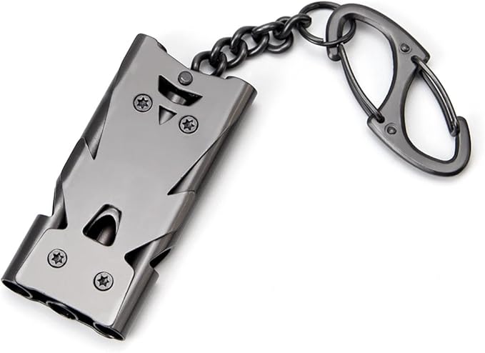Whistle Emergency Whistles Keychain Rape Whistle Stainless Steel High Decibel by binboll