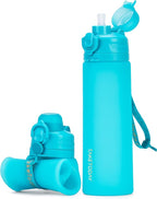 TakeToday Collapsible Water Bottles 20oz, Leak Proof, Foldable Silicone Travel by TAKETODAY