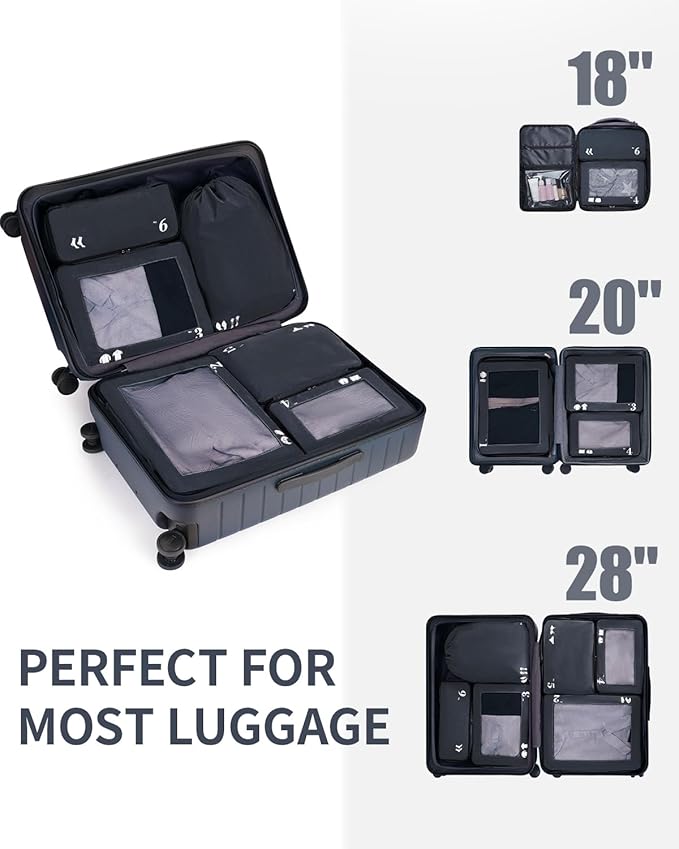 ECOHUB 7 Set Packing Cubes Tear-Resistant Luggage Packing Organizers - Image 7