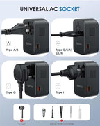 EPICKA Universal Travel Adapter, GaN 75W International Plug Adapter - Image 4
