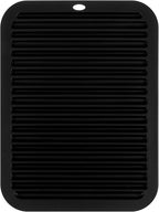 Large Heat-Resistant Mat for Styling Tools - 12"x9" Professional Flat Iron Mat, Travel Silicone Mat for Curling Irons, Hair Straighteners, Blow Dryers, and Salon Appliances, Black