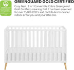 Oxford Baby Cozy Nest Convertible Island Crib, Snow White/Natural - Image 6