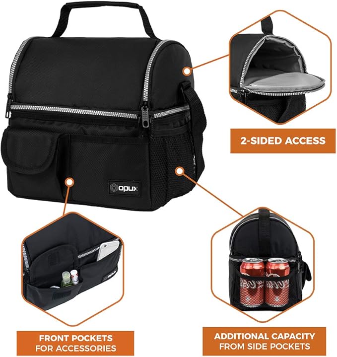 opux Lunch Box for Men, Adult Lunch Box Cooler, Insulated Lunch Bag Women - Image 6