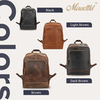 Leather Backpack for Men 15.6" Laptop Backpack 100% Madagascar top-Grain - Image 5