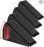 4 Pack Adjustable Spring Door Stoppers Heavy Duty, 3 Inches High Tall Large by JIAPAIDUO