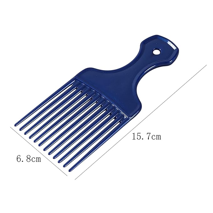 Blue Salon-Style Hair Pick and Barber Comb - Pick Comb for Curly Hair and Parting Care for Thick Quality Barber Supplies, Styling Tools and Appliances, Hair Combs
