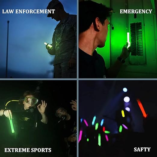 Glow Fever Emergency Safety Military Grade 6'' Lightsticks, Light Up Ultra - Image 4