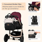 BabbleRoo Diaper Bag Backpack, Stroller Straps & Pacifier Case, Unisex Stylish - Image 6