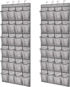 GORILLA GRIP Over the Door Shoe Organizer, 2 Pack, 24 Breathable Mesh Pockets by GorillaGrip