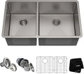 KRAUS Standart Pro 33 -inch Undermount 60/40 Double Bowl 16 Gauge Stainless by KRAUS