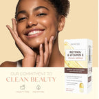 Retinol & Vitamin E Face Serum - 1.69 Fl. oz, Cruelty-Free, Reduces Acne Scars, Wrinkles, Anti-Aging, Skin Renewal, Hydrating, Korean Beauty