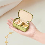Small Travel Jewelry Case, Mini Tiny Plush Velvet Jewelry Box - Image 2