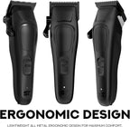 Supreme Trimmer Darkstar 82 Metal Body Clipper w. Magnetic Vector Motor | 180 Min Run Time, 9100 RPM Hair Clipper | Low Noise Professional Barber Clipper DLC Tade Blade | STC82