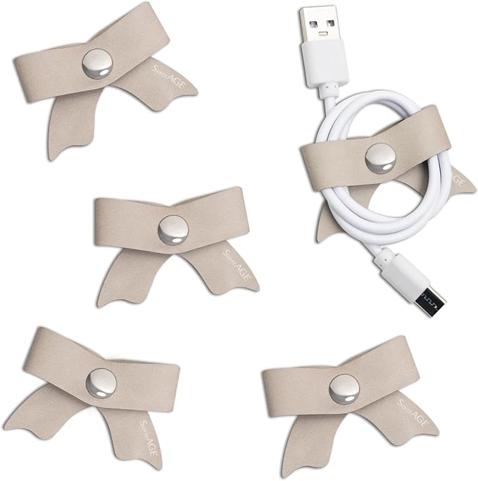 SenseAGE 5 Pack Cord Organizer, Bow Cord Keeper, Cable Organizer USB Holder by SenseAGE