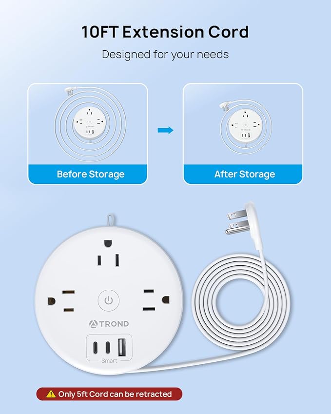 TROND Flat Plug Power Strip - Image 3