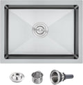 POPFLY 23 Inch Undermount Kitchen Sink, Single Bowl 18 Gauge 304 Stainless by POPFLY