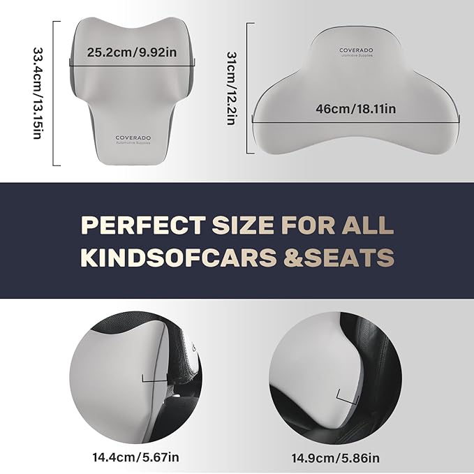 Coverado Lumbar Support and Headrest Pillow - Image 7