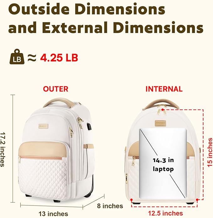 Small Rolling Backpack, Underseat Carry On Luggage - Image 5