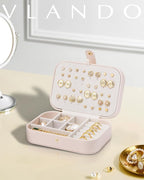 Vlando Travel Jewelry Case, PU Leather Travel Jewelry Box - Image 8