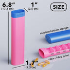SpaceAid 2 Pack Pill Organizer Box 7 Day, Weekly Travel Pill Case Holder - Image 4
