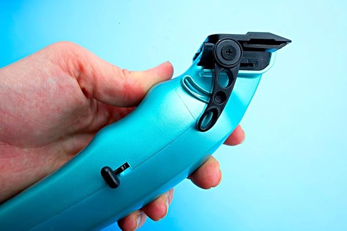 Supreme Trimmer Vader Clipper with DLC Taper Blade STC5098 | 210 Min Run Time 7500 RPM Hair Trimmer | Professional Brushless Motor Barber Clipper | Light Blue