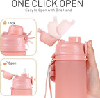 TakeToday Collapsible Water Bottles 20oz, Leak Proof, Foldable Silicone Travel - Image 5