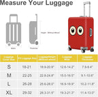 ANNA QUEEN Funny Cartoon Eyes Luggage Cover, Travel Suitcase Cover - Image 4