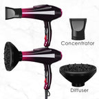 Professional Hair Dryer Powerful 3500 Watt Blow Dryer Salon Ceramic Tourmaline Ionic High Power Blow Dryer,Quick Dry Hair Dryers with AC Motor Concentrator Diffuser Attachments