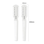 Hair Trimmer With Split Ends Razor - 2 Pieces For Thin & Thick Hair Cutting and Styling: Dense & Wide Teeth Combs, Double-Edge Blades