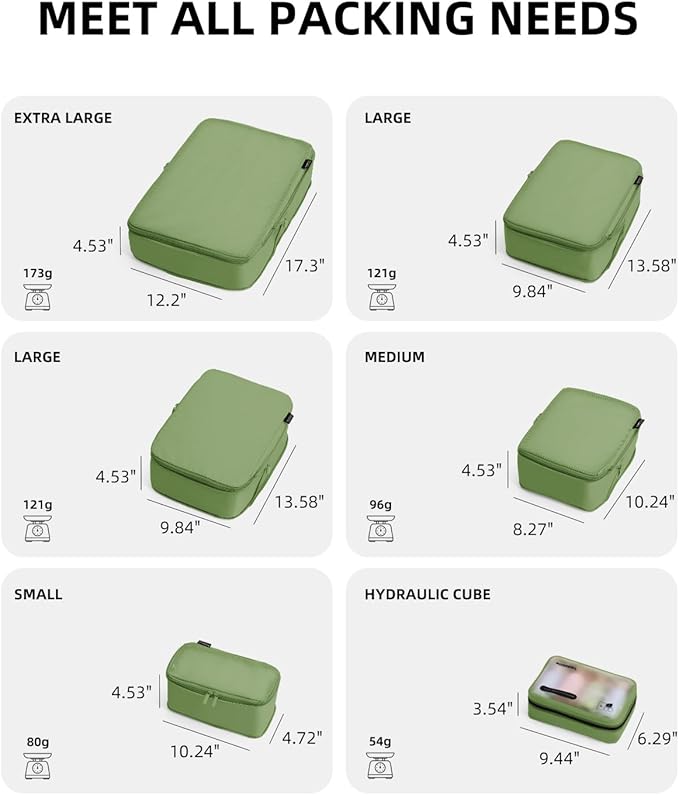 6 Set Compression Packing Cubes - Image 4