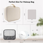 Travel Makeup Bag with LED Mirror and 10x magnifying glass with 3 Lighted - Image 8