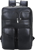 STAR VISTA Angelo 17.3" Premium Calfskin Leather Laptop Backpack by STARVISTA
