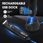 RESUXI Manscape Ball Trimmer for Men,Body& Pubic Hair Trimmer and Groin Hair Shaver, Bikini Trimmer Women,Smooth Shaving, Lightweight with Travel Lock, IPX7 Waterproof Wet/Dry Shaving, LED Display