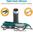 Polder High-Heat Silicone Hot Sleeve Cover for Flat Iron, Curling Iron, Hair Straightener, Portable Travel Pouch for Hot Hair Styling Tools, Organizer Sleeve for Travel or at Home Use, Black