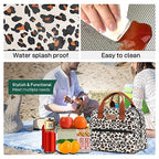 Insulated Lunch Bag for Women Men (Leopard Print)