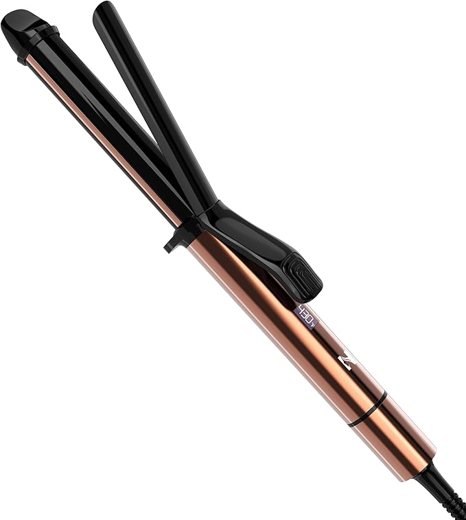 Nicebay Curling Iron, 1 Inch Hair Curling Wand with Ceramic Coating, Professional Hair Curler, Fast Heating up to 430°F, 60 Mins Auto Off, Suit for Different Hairstyle, Gold