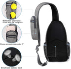 WATERFLY Crossbody Sling Backpack Sling Bag Travel Hiking Chest Bag Daypack - Image 6
