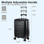 Expandable Carry On Luggage Airline Approved, 20 Inch Lightweight ABS+PC Hard - Image 9