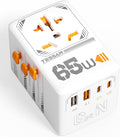 TESSAN Universal Travel Adapter, 65W GaN International Plug Adaptor by TESSAN