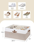 StorageWorks Shoe Organizer for Closet, Fits up to 24 Pairs, Shoe Cubby Storage - Image 3