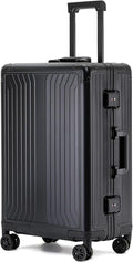 Metal all aluminum carry-on suitcase 20 "hard face, TSA lock and rotating wheel by XZSP+AISU