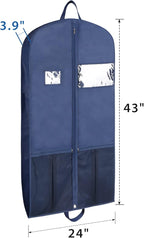 Zilink 43" Suit Bags for Men Travel and Storage Gusseted Garment Bags for - Image 2