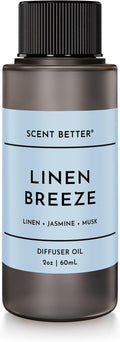 Scent Better Linen Breeze Aroma Essential Oil Blend: an Aromatherapy Blend of Linen, Jasmine, and Musk for Ultrasonic Diffusers & Nebulizers (2 Fl Oz, 60 mL)