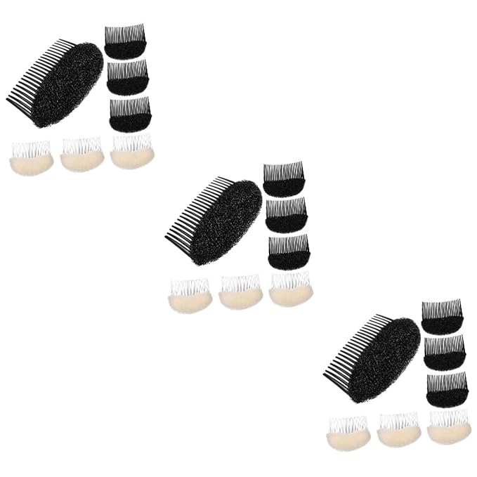 FRCOLOR 18pcs Sponge Hair Shaper Comb for Women Styling Tools Appliances Braids Hair Accessories Bun Maker Tool