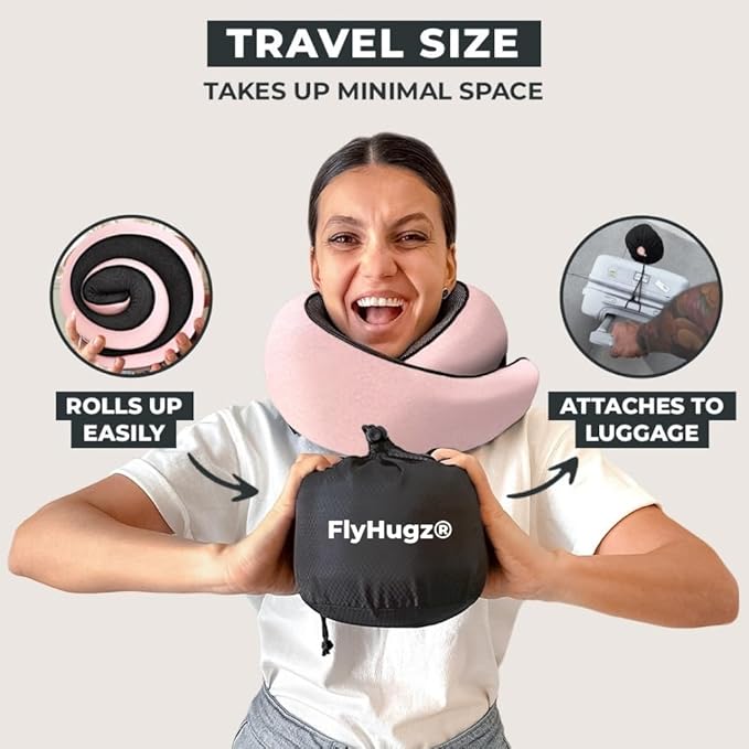 FlyHugz® Neck Travel Pillow | Memory Foam Neck Pillow - Image 4