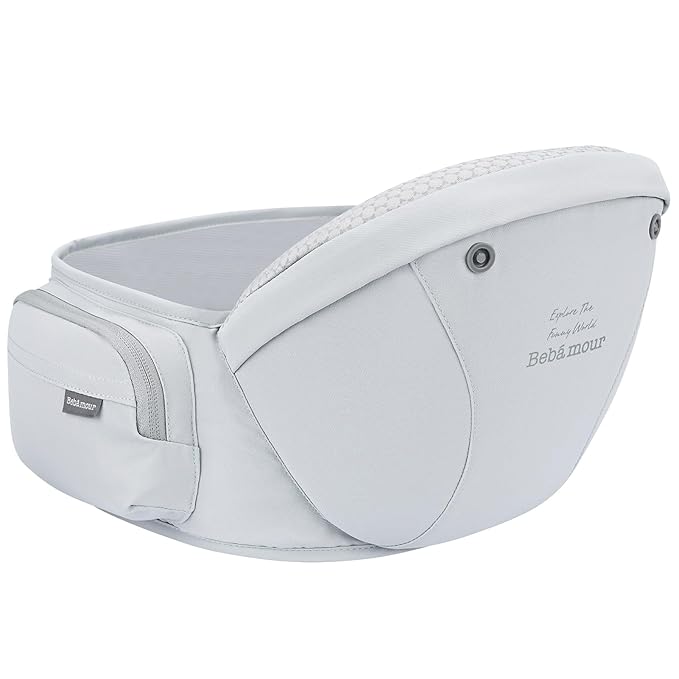 Bebamour Baby Carrier with Hip Seat, All-Position Breathable Mesh Hip Seat & - Image 7