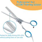 15 pcs Hair Cutting Scissors Professional, Thinning Shears for Hair Cutting, Stainless Steel Barber Scissors, Lengnoyp Haircut Scissors Hair Cutting Kit for Women, Men