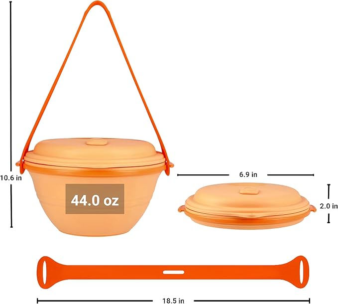 kūpaa Bowl & Carrier Duet – Microwave Safe Silicone Lunch Box - Image 5
