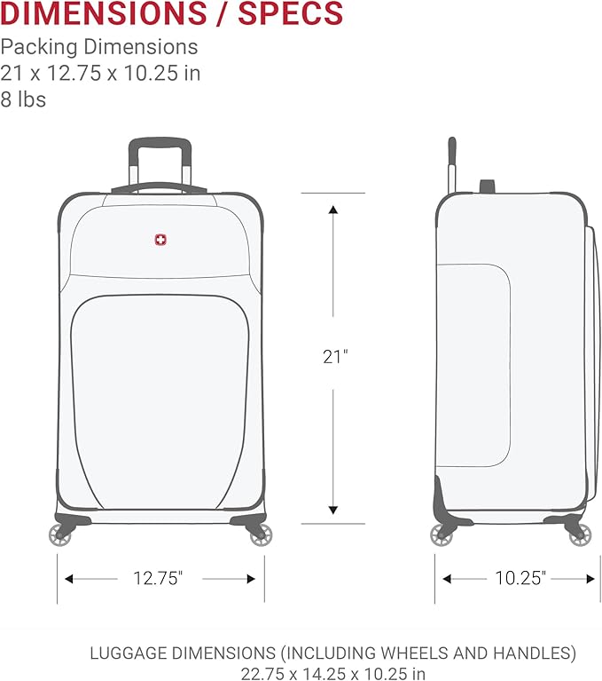 SwissGear Sion Softside Expandable Luggage, Carry-On 21-Inch - Image 7