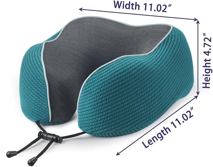 napfun Neck Pillow for Traveling, Upgraded Travel Neck Pillow for Airplane 100% - Image 5